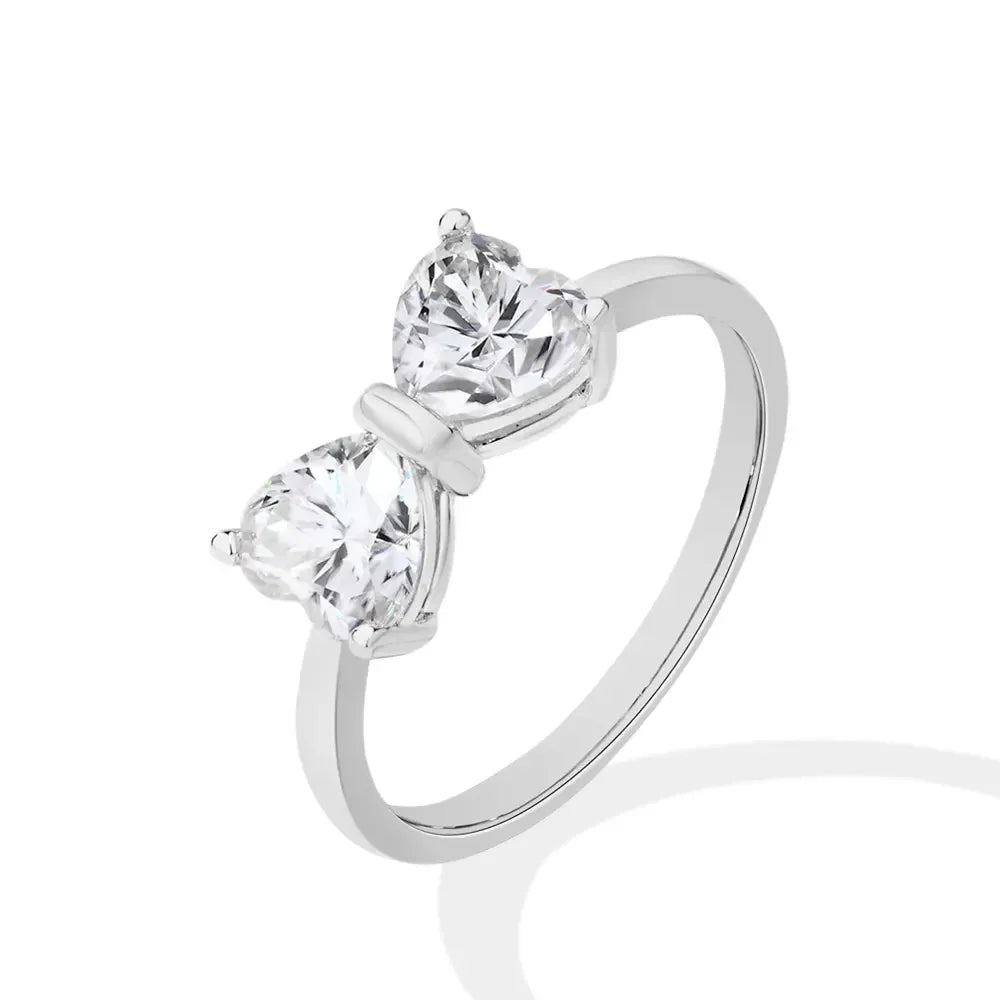 S925 Moissanite Feminine Bow Ring