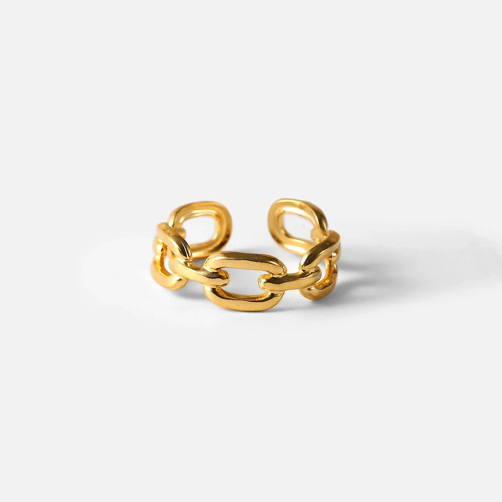 18k Adjustable Elegant Chain Linked Ring