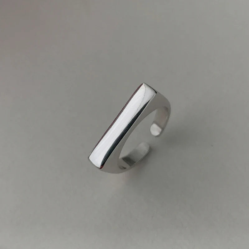 S925 Modern Geometric Elegance Rings