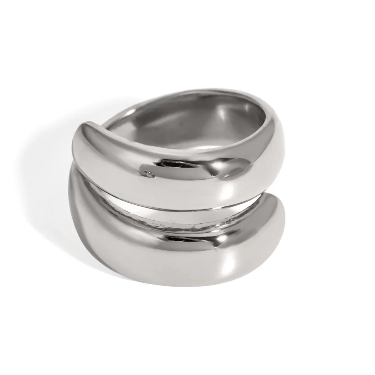 18k Modern Wrap Around Flat Ring