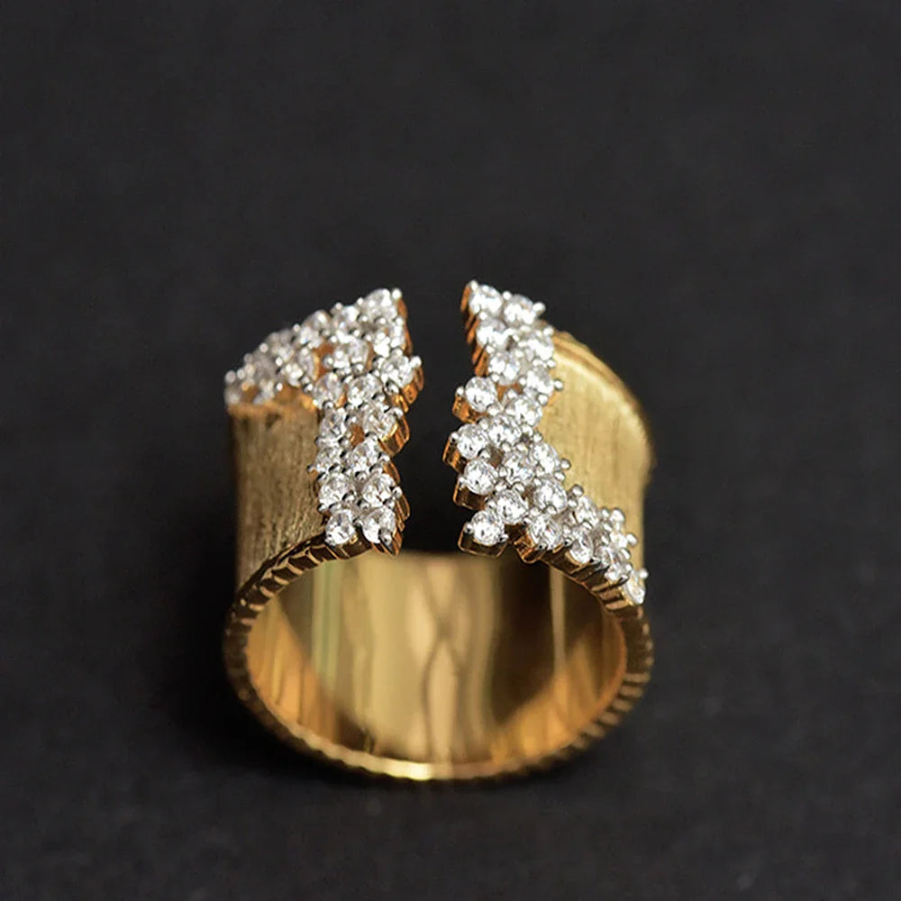 Bold Diamond Sparkle Open Ring