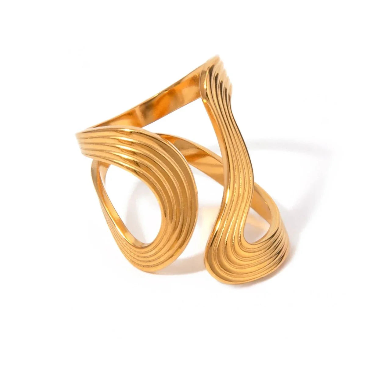 Modern Spiral Textured Ring