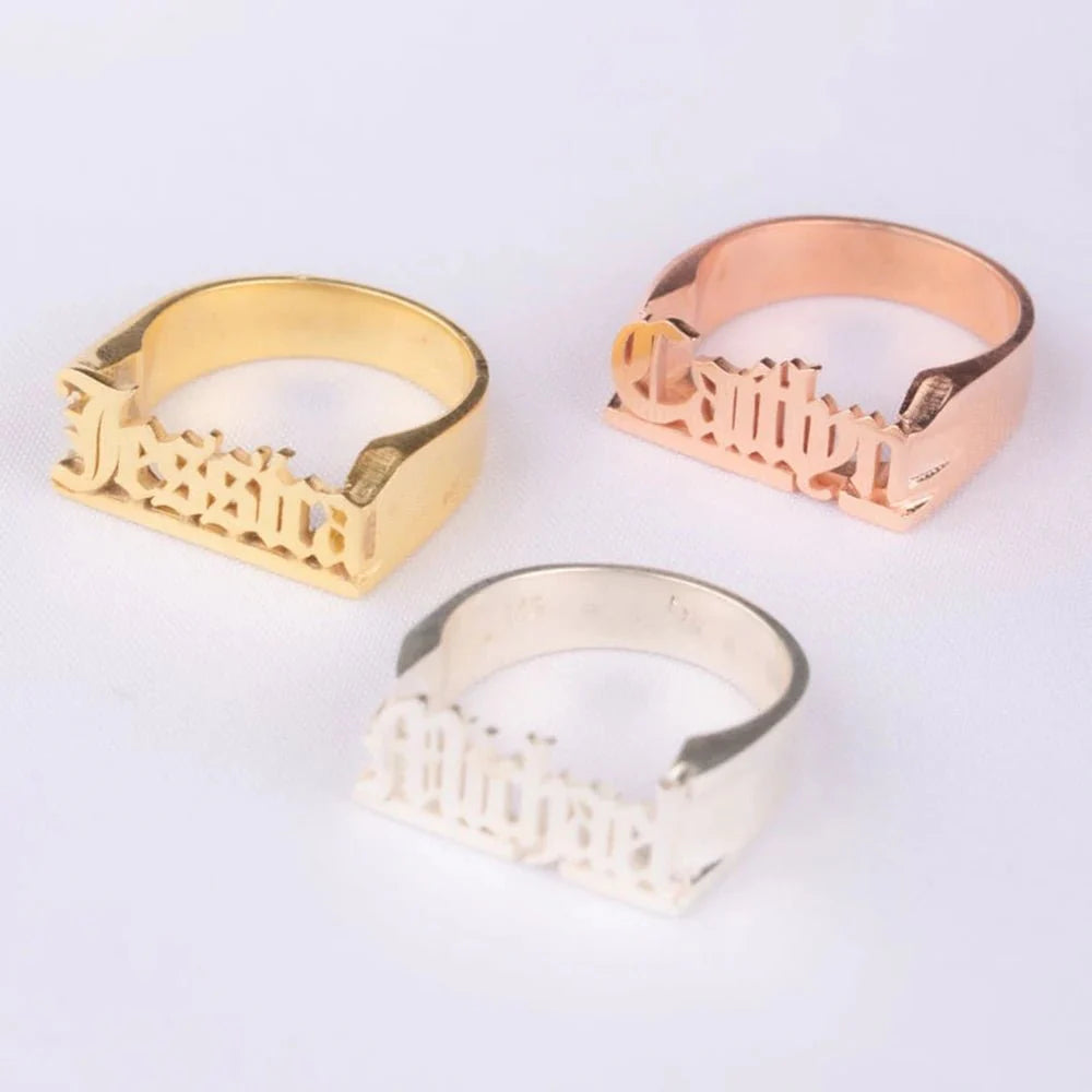 Personalized Name Classy Rings