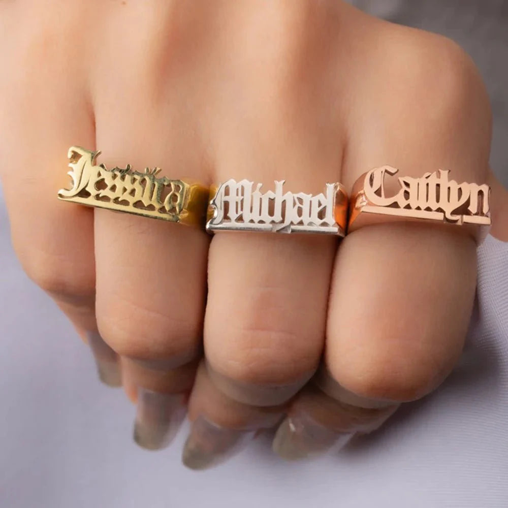 Personalized Name Classy Rings