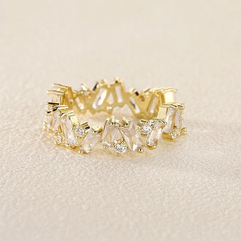 Staggering Baguette Crystal Rings